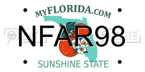 NFAR98 Florida License Plate