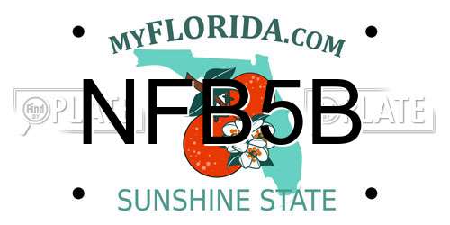 NFB5B Florida License Plate