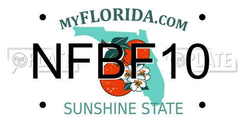 NFBF10 Florida License Plate
