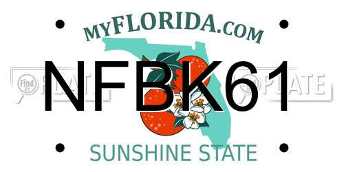 NFBK61 Florida License Plate