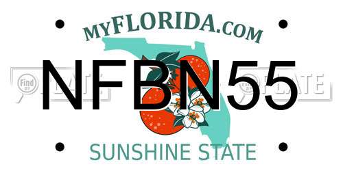 NFBN55 Florida License Plate