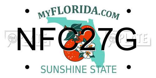 NFC27G Florida License Plate