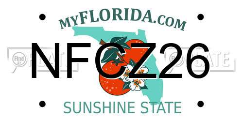 NFCZ26 Florida License Plate