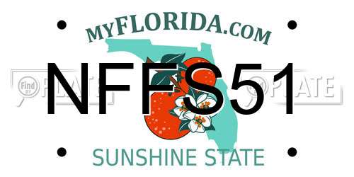 NFFS51 Florida License Plate