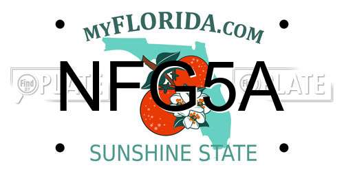 NFG5A Florida License Plate