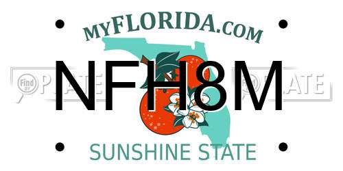 NFH8M Florida License Plate