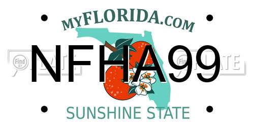 NFHA99 Florida License Plate