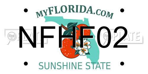 NFHF02 Florida License Plate