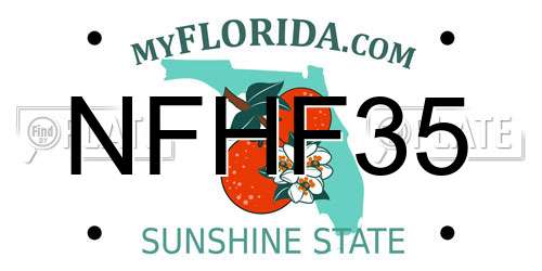 NFHF35 Florida License Plate