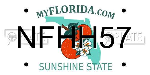 NFHH57 Florida License Plate