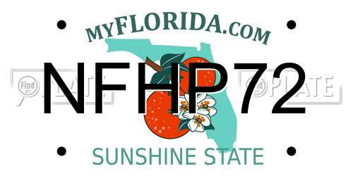 NFHP72 Florida License Plate