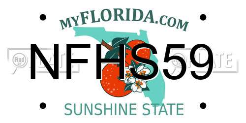 NFHS59 Florida License Plate