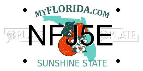 NFJ5E Florida License Plate