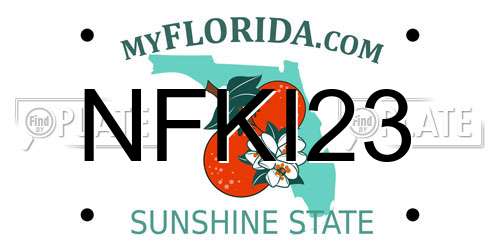 NFKI23 Florida License Plate