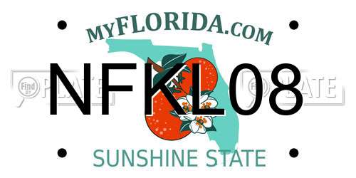 NFKL08 Florida License Plate