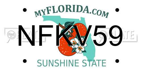 NFKV59 Florida License Plate