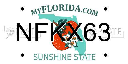 NFKX63 Florida License Plate