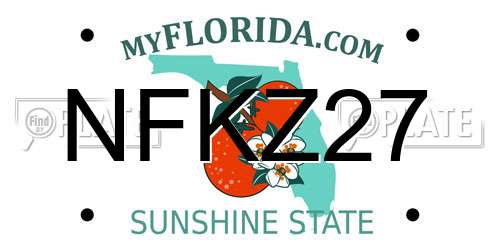 NFKZ27 Florida License Plate