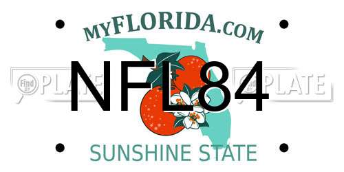 NFL84 Florida License Plate