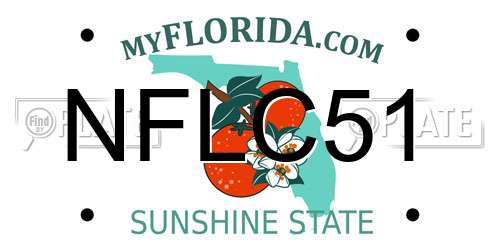 NFLC51 Florida License Plate