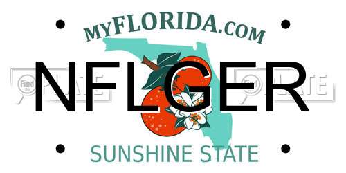 NFLGER Florida License Plate
