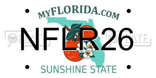 NFLR26 Florida License Plate