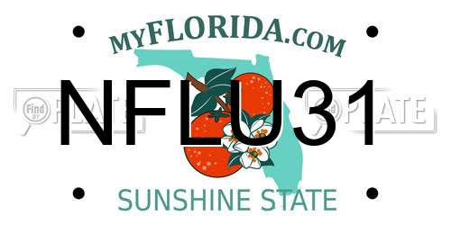NFLU31 Florida License Plate