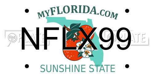 NFLX99 Florida License Plate