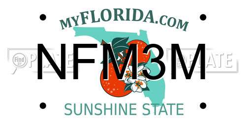 NFM3M Florida License Plate