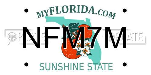 NFM7M Florida License Plate