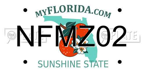 NFMZ02 Florida License Plate