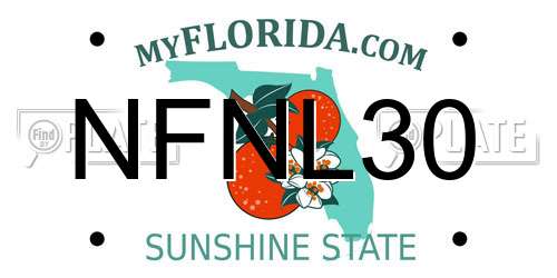 NFNL30 Florida License Plate