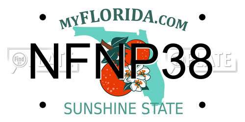 NFNP38 Florida License Plate