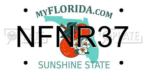 NFNR37 Florida License Plate