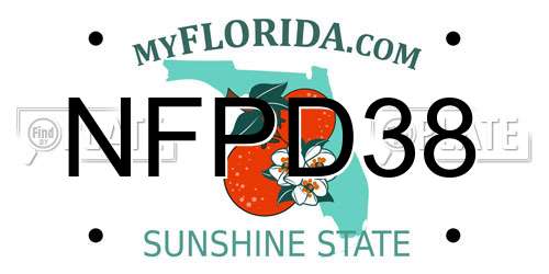 NFPD38 Florida License Plate