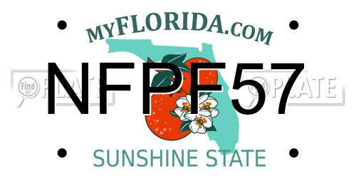NFPF57 Florida License Plate
