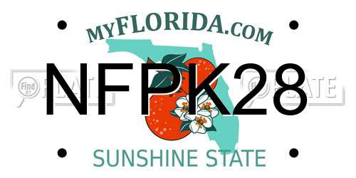 NFPK28 Florida License Plate