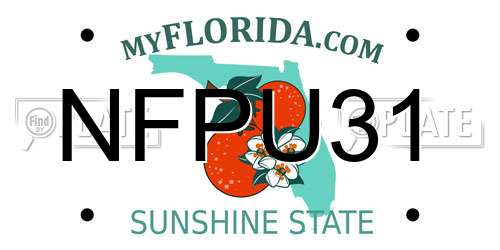NFPU31 Florida License Plate