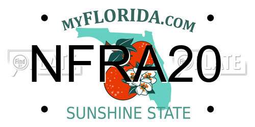 NFRA20 Florida License Plate