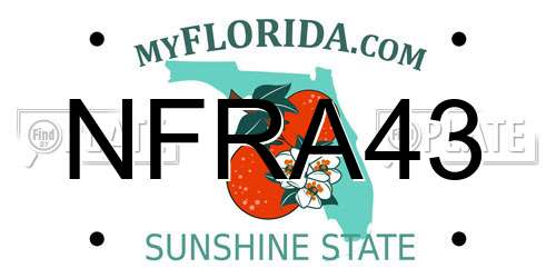 NFRA43 Florida License Plate