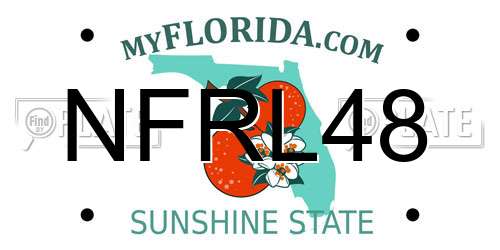 NFRL48 Florida License Plate