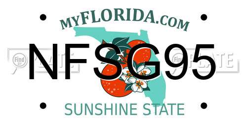 NFSG95 Florida License Plate