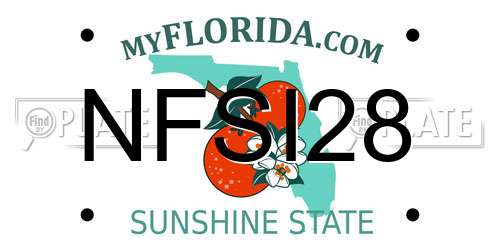 NFSI28 Florida License Plate