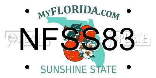 NFSS83 Florida License Plate