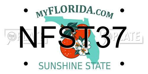 NFST37 Florida License Plate