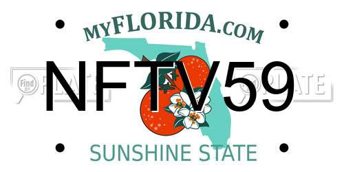 NFTV59 Florida License Plate