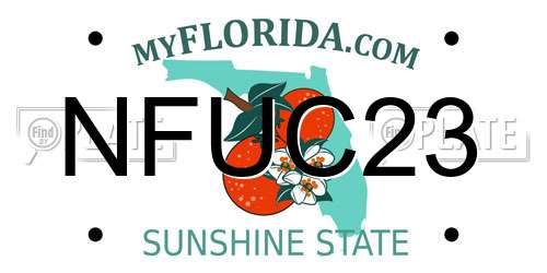 NFUC23 Florida License Plate