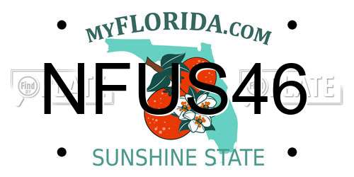 NFUS46 Florida License Plate