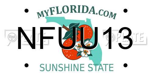 NFUU13 Florida License Plate