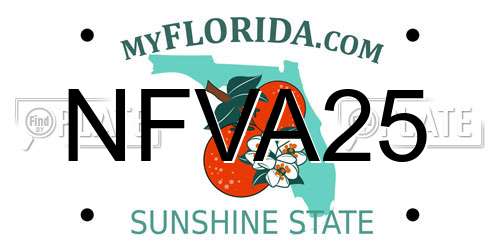 NFVA25 Florida License Plate